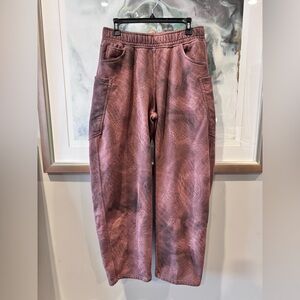 AFRM x Revolve Snakeskin Print Ryan Barrel Sweatpants Size Small Red Brown